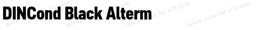 DINCond Black Alterm字体转换